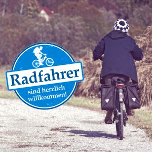 Frau auf Fahrrad