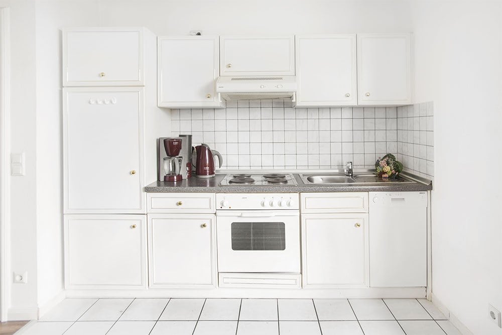 Beispiel für die Kücheneinrichtung in den Appartements
